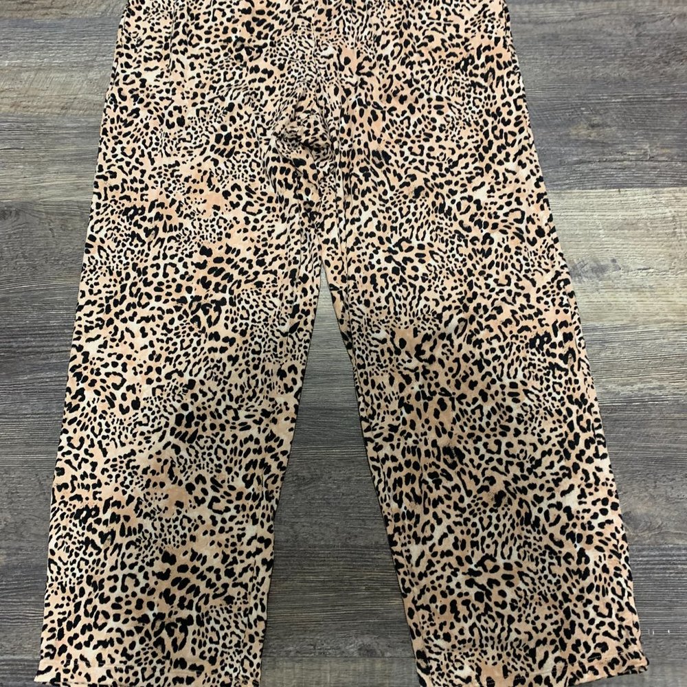 NWT SET Petite M Simply Vera Wang 3 piece pajama - Medium Animal Print PM - Picture 4 of 5